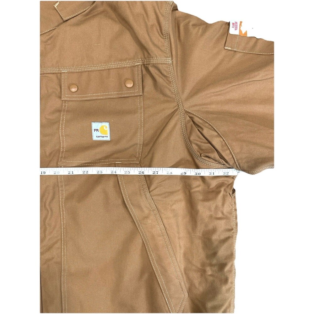 Carhartt 102182 Flame Resistant Full Swing Quick Duck Coat 3XL Reg CAT 3 Brown - Picture 7 of 13